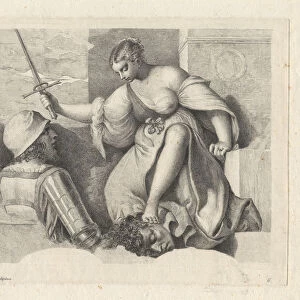 Justice (Judith), 1760. Creator: Zanetti, Anton Maria (1706-1778)