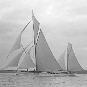The ketch Corisande under sail, 1911. Creator: Kirk & Sons of Cowes