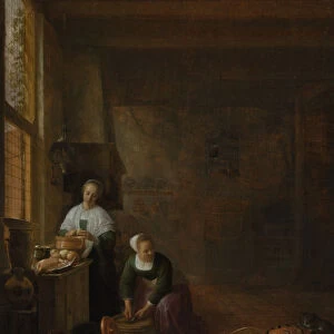 A Kitchen, ca. 1643. Creator: Hendrik Martensz. Sorgh