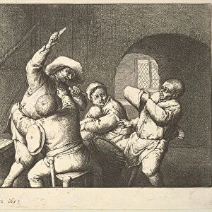 The Knife Thrust, 1610-85. Creator: Adriaen van Ostade