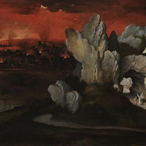 Landscape with the Destruction of Sodom and Gomorrah, c. 1520. Artist: Patinir, Joachim (ca. 1480-1524)