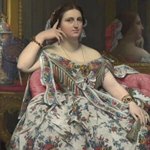 Madame Marie-Clotilde-Ines Moitessier, nee de Foucauld, 1856. Artist: Ingres, Jean Auguste Dominique (1780-1867)