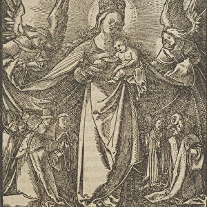 The Madonna of Mercy, from Hymmelwagen auff dem, wer wol lebt... 1517