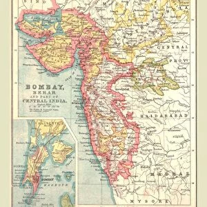 Map of Bombay, Berar, and part of Central India, 1902. Creator: Unknown