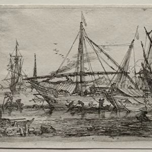 A Mediterranean Harbor, 2nd half 1600s. Creator: Adrian van der Cabel (Dutch, 1631-1705)