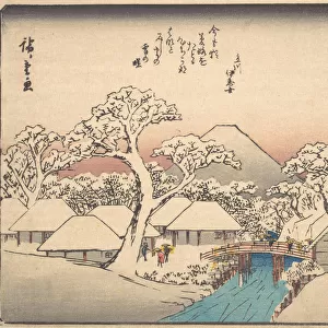 Mishima, from the series Fifty-three Stations of the Tokaido Road (Tokaido gojusan tsu... ca. 1838. Creator: Ando Hiroshige)