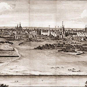 Moscow (From: Voyages par la Moscovie, en Perse, et aux Index orientales). Artist: Bruijn, Cornelis de (1652-1727)