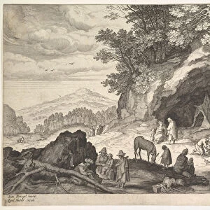 Mountainous Landscape with a Group of Gypsies, 1586-1629. Creator: Aegidius Sadeler II