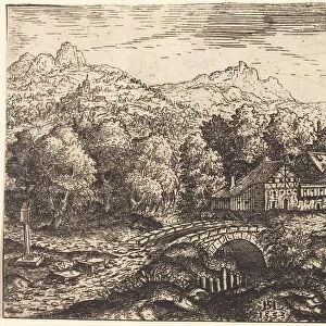Mountainous Landscape with a Village, 1553. Creator: Hans Sebald Lautensack