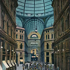 Napoli - Interno Galleria Umberto I, (Interior of Galleria Umberto I), c1900. Creator: Unknown
