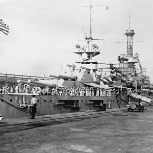 US Navy warships, Navy yard, Balboa, Panama, 1931