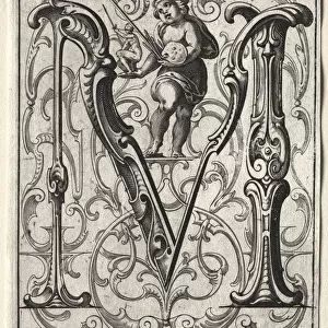 New ABC Booklet: M, 1627. Creator: Lucas Kilian (German, 1579-1637)
