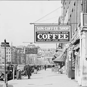 New Orleans downtown street, Louisiana, 1936. Creator: Walker Evans