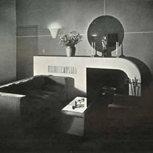 New York pent-house home of Raymond Loewy, designed by himself - Fireplace, 1937
