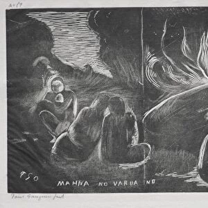 Noa Noa; The Devil Speaks (Mahna No Varua Ino), 1893-94. Creator: Paul Gauguin (French, 1848-1903)