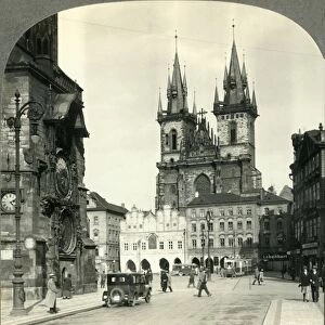 Old Town Square and Teyn Church, Praha, Czechoslovakia, c1930s. Creator: Unknown