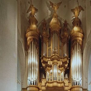 The Organ in the St. Catherines Church in Hamburg