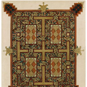 Page from the Lindisfarne Gospels, 710-721 AD