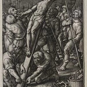The Passion: Christ Being Crucified. Creator: Hieronymus Wierix (Flemish, 1553-1619)