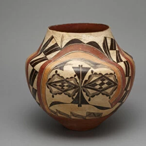 Polychrome Jar, c. 1880. Creator: Unknown