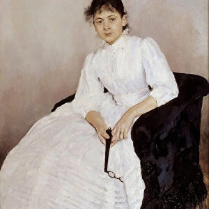 Portrait of the artist Maria Yakunchikova-Weber (1870-1902), 1885-1887. Artist: Serov, Valentin Alexandrovich (1865-1911)
