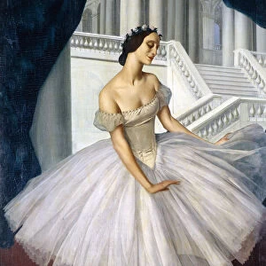 Portrait of the ballerina Anna Pavlova (1881-1931), 1924. Artist: Yakovlev, Alexander Yevgenyevich (1887-1938)