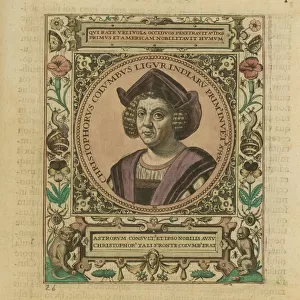 Portrait of Christopher Columbus, 1595. Creator: Bry, Theodor de (1528-1598)