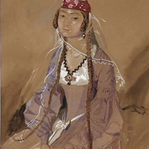 Portrait of Countess Marta Sologashvili, Princess Eristavi, 1840-1842. Artist: Gagarin, Grigori Grigorievich (1810-1893)