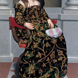 Portrait of Isotta Brembati, ca 1555. Creator: Moroni, Giovan Battista (1520 / 25-1578)