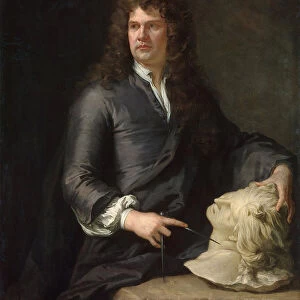 Portrait of the wood carver Grinling Gibbons, (1648-1721), before 1690