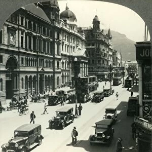 The Post Office and Curb Flower Market, Adderley Street, Cape Town, South Africa, c1930s
