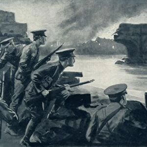Retreat from Belgium: British Troops on the River Prepared To Resist the German Advance