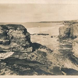 Rocks at Porth - Newquay, 1927