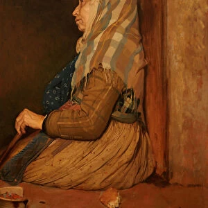 A Roman Beggar Woman, 1857. Creator: Edgar Degas