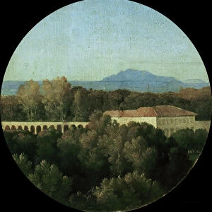 Roman landscape with acuaduct of the Villa Borghese, 1807. Creator: Ingres, Jean Auguste Dominique