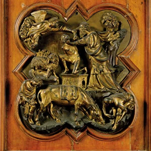 The Sacrifice of Isaac. Panel for doors of the Florence Baptistery