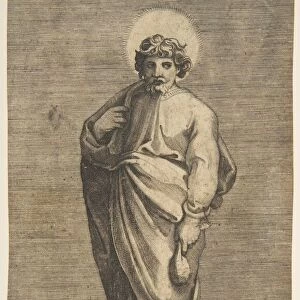 Saint Matthew holding a pouch, ca. 1515-27. Creator: Marco Dente