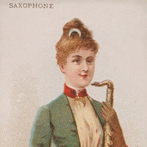 Saxophone, from the Musical Instruments series (N82) for Duke brand cigarettes, 1888