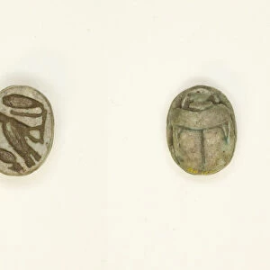 Scarab: Cobra, m-owl, and sign (sDm?), Egypt, New Kingdom-Late Period