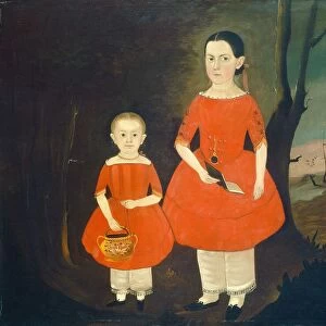 Sisters in Red, c. 1840 / 1850. Creator: Sturtevant J. Hamblin