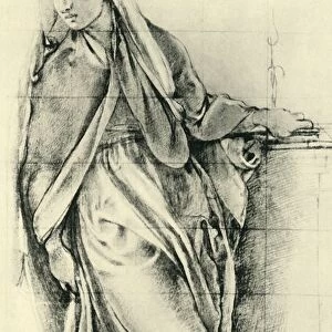 Sketch of the Virgin Mary for an Annunciation, mid-16th century, (1943). Creator: Jacopo Pontormo