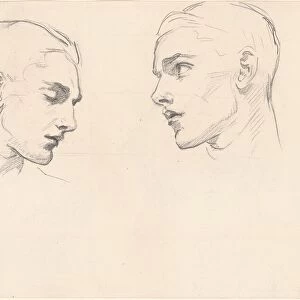 Studies of a Mans Head, c. 1875. Creator: John Singer Sargent