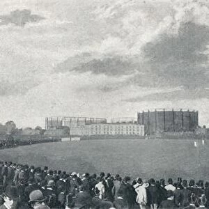 Surrey and Australians Cricket March at Kennington Oval, c1896. Artist: E Hawkins and Co