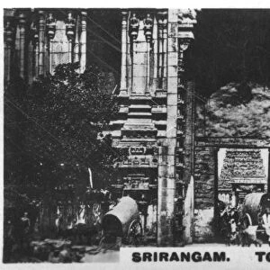 Town gate, Srirangam, India, c1925