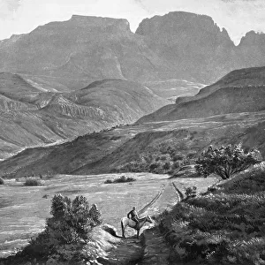 Une vue des Drakensbergen; Afrique Australe, 1914. Creator: Unknown