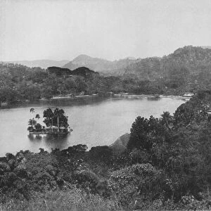 View of Kandy Lake from Lady Hortons Drive, Kandy, c1890, (1910). Artist: Alfred William Amandus Plate