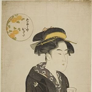 The Waitress Okita of the Naniwaya, c. 1792 / 93. Creator: Katsukawa Shuncho
