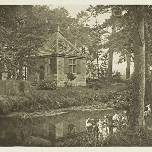 Walton and Cottons Fishing House, Beresford Dale, 1880s. Creator: Peter Henry Emerson