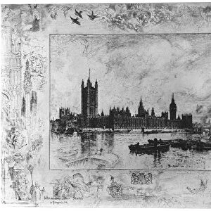Westminster Palace, c1870-1900 (1924). Artist: Felix Hilaire Buhot