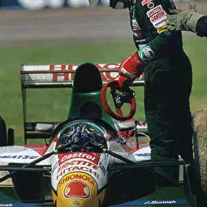 1993 British Grand Prix. Silverstone, England. 9th - 11th July 1993. Alessandro Zanardi (Lotus 107B-Ford), retired, portrait. World Copyright: LAT Photographic